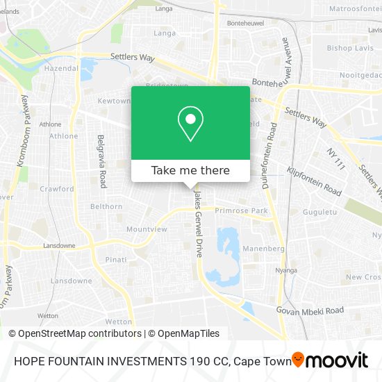 HOPE FOUNTAIN INVESTMENTS 190 CC map