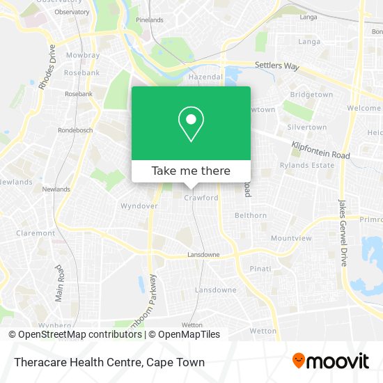 Theracare Health Centre map