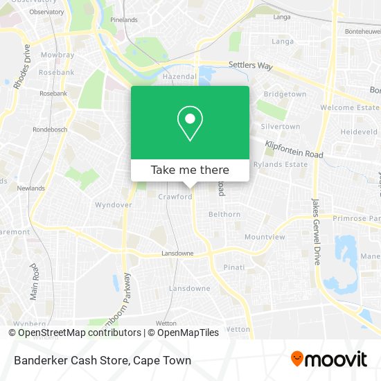 Banderker Cash Store map
