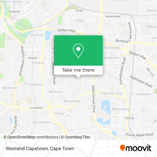 Westend Capetown map