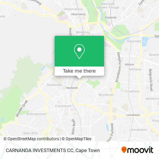 CARNANDA INVESTMENTS CC map