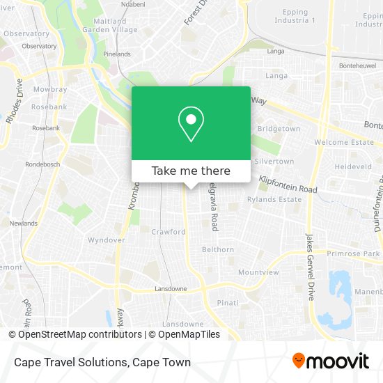 Cape Travel Solutions map