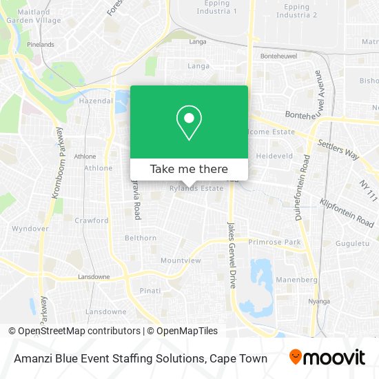 Amanzi Blue Event Staffing Solutions map
