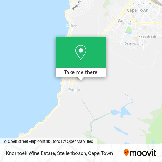 Knorhoek Wine Estate, Stellenbosch map