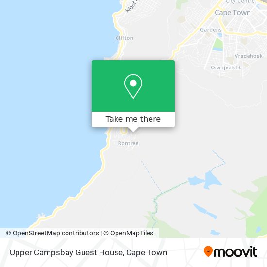 Upper Campsbay Guest House map