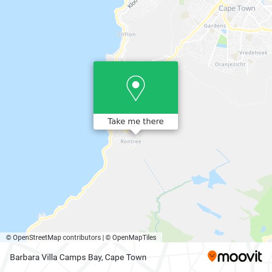 Barbara Villa Camps Bay map