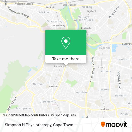 Simpson H Physiotherapy map