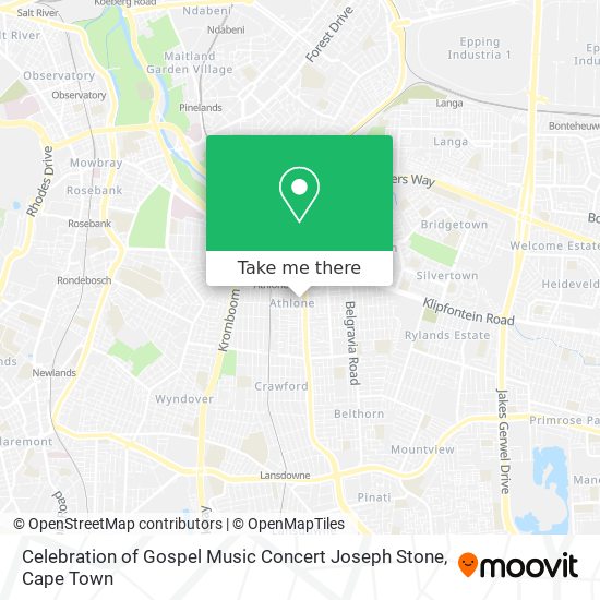 Celebration of Gospel Music Concert Joseph Stone map