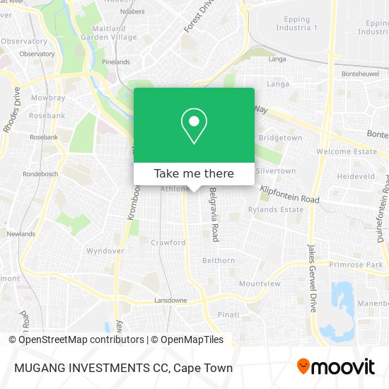 MUGANG INVESTMENTS CC map