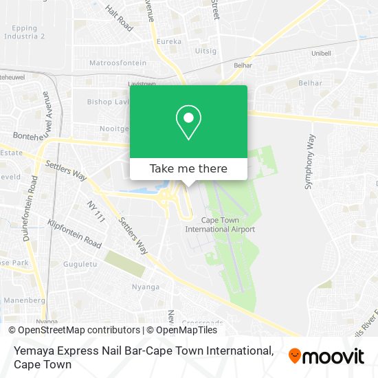 Yemaya Express Nail Bar-Cape Town International map