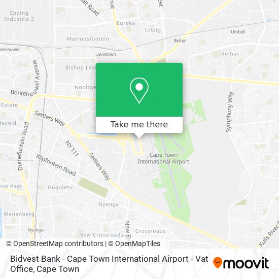 Bidvest Bank - Cape Town International Airport - Vat Office map