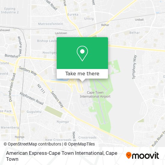 American Express-Cape Town International map