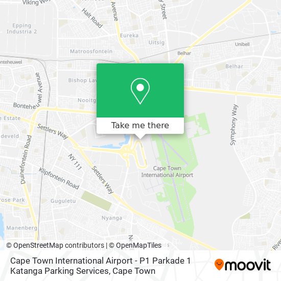 Cape Town International Airport - P1 Parkade 1 Katanga Parking Services map