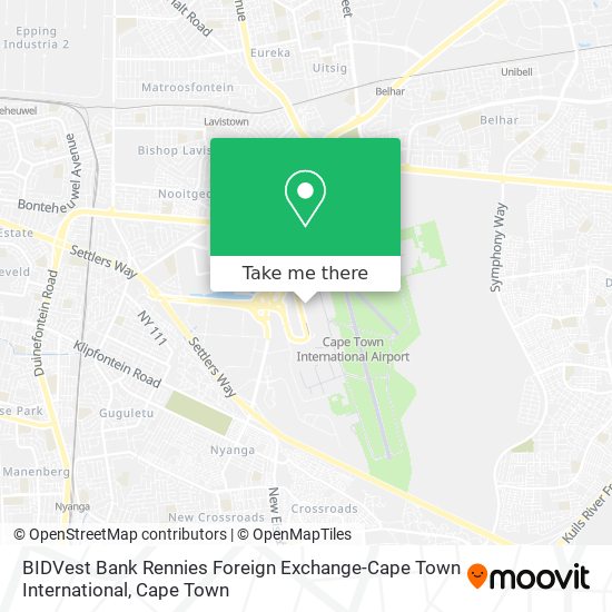 BIDVest Bank Rennies Foreign Exchange-Cape Town International map