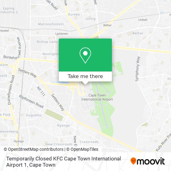 Temporarily Closed KFC Cape Town International Airport 1 map