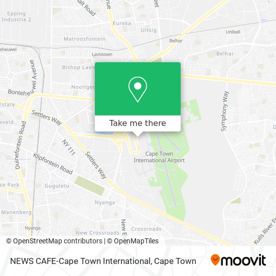 NEWS CAFE-Cape Town International map