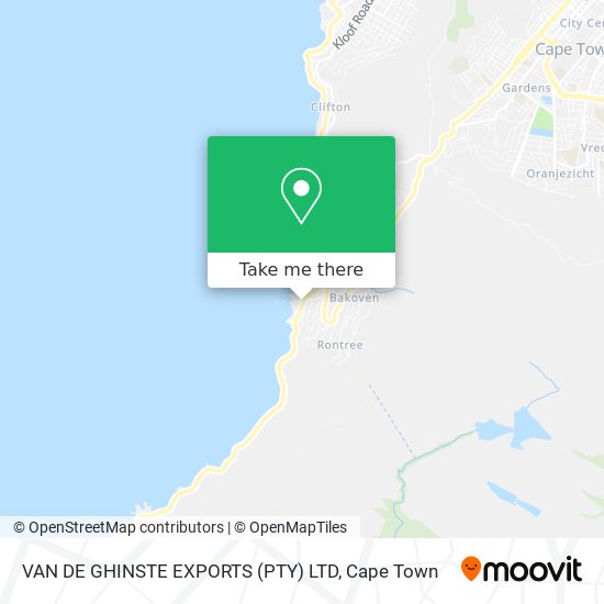 VAN DE GHINSTE EXPORTS (PTY) LTD map