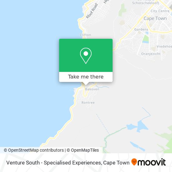 Venture South - Specialised Experiences map