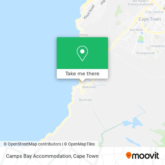 Camps Bay Accommodation map