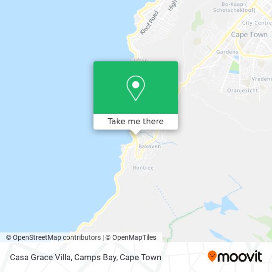 Casa Grace Villa, Camps Bay map