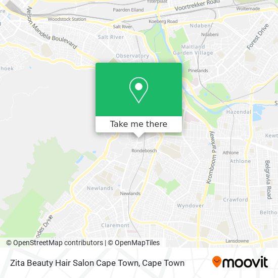 Zita Beauty Hair Salon Cape Town map