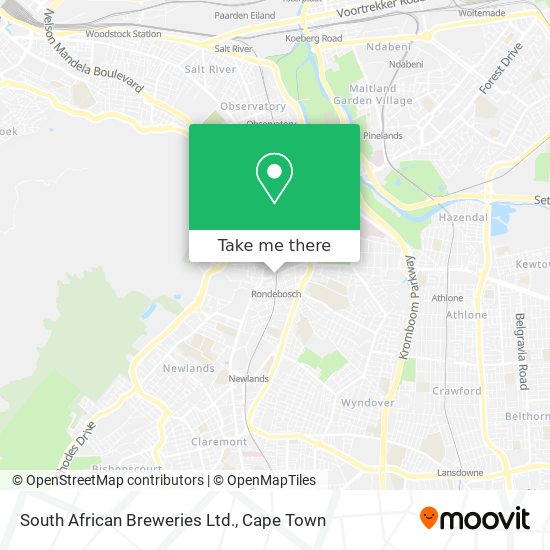 South African Breweries Ltd. map