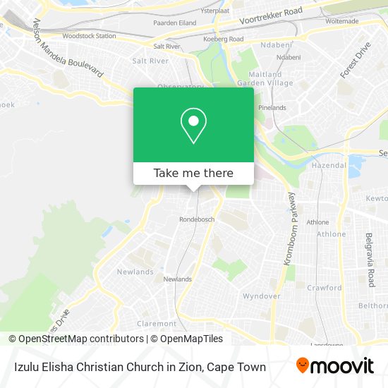 Izulu Elisha Christian Church in Zion map