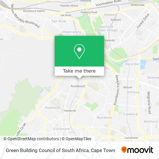 Green Building Council of South Africa map