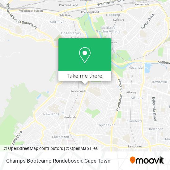 Champs Bootcamp Rondebosch map