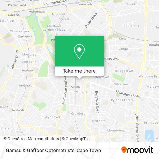 Gamsu & Gaffoor Optometrists map
