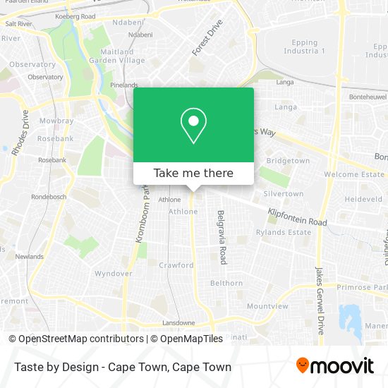 Taste by Design - Cape Town map