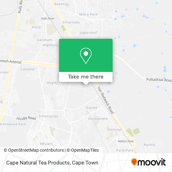 Cape Natural Tea Products map