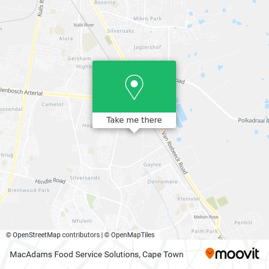 MacAdams Food Service Solutions map