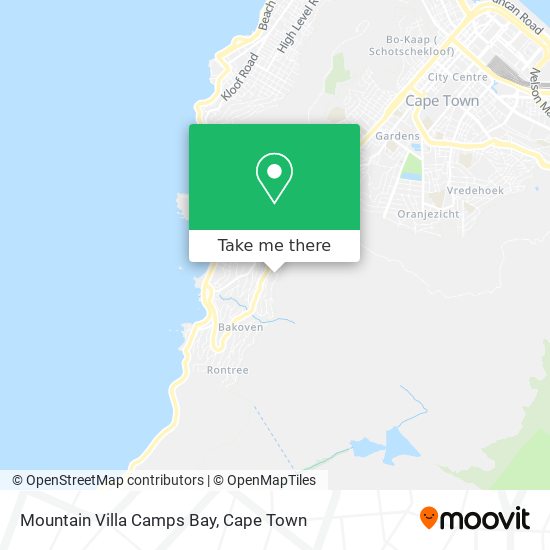 Mountain Villa Camps Bay map
