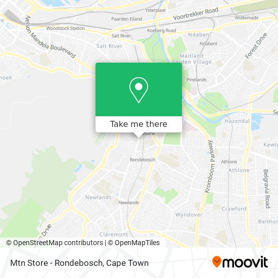 Mtn Store - Rondebosch map