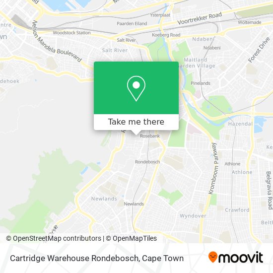 Cartridge Warehouse Rondebosch map