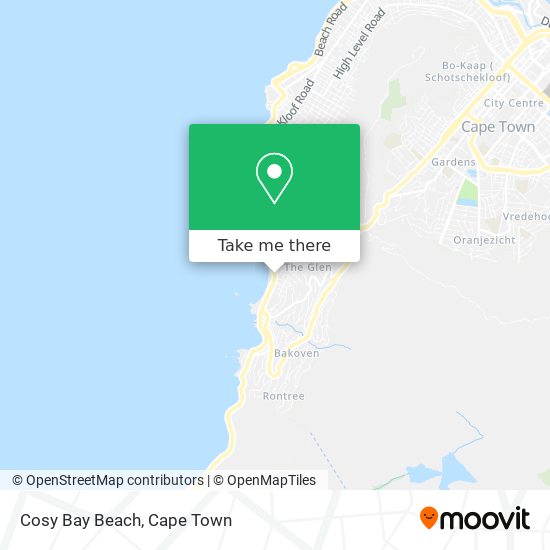 Cosy Bay Beach map