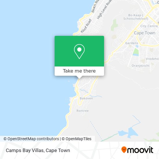 Camps Bay Villas map