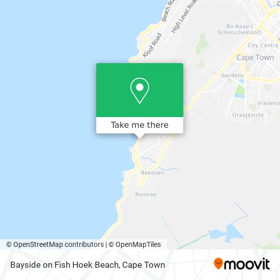 Bayside on Fish Hoek Beach map
