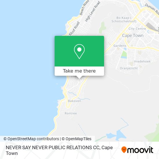 NEVER SAY NEVER PUBLIC RELATIONS CC map