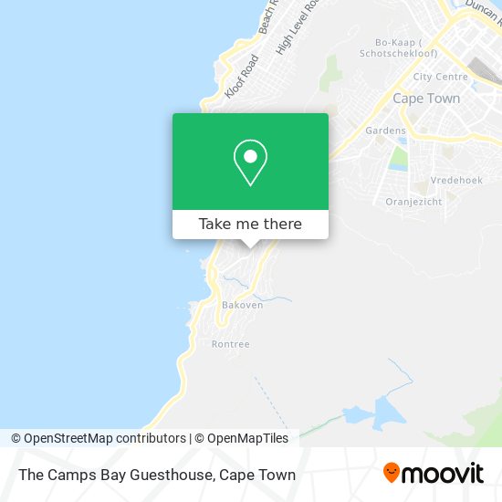 The Camps Bay Guesthouse map