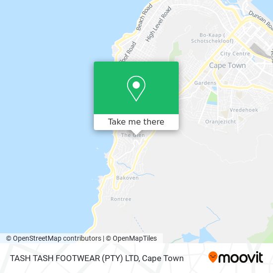 TASH TASH FOOTWEAR (PTY) LTD map