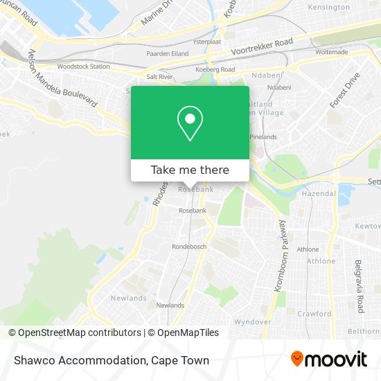 Shawco Accommodation map