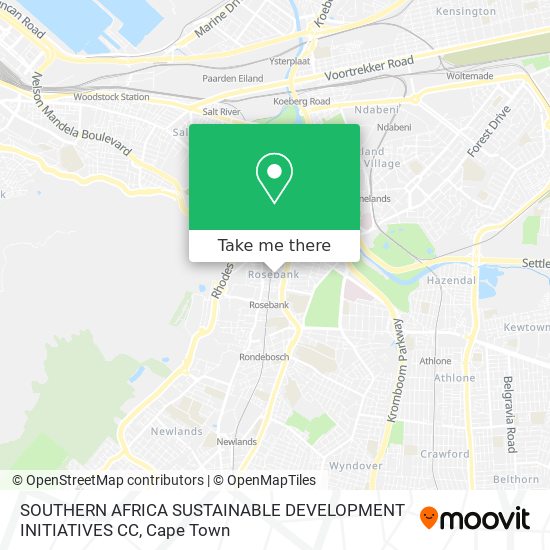 SOUTHERN AFRICA SUSTAINABLE DEVELOPMENT INITIATIVES CC map