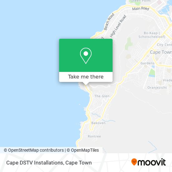 Cape DSTV Installations map