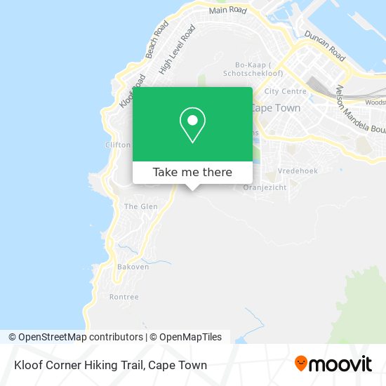 Kloof Corner Hiking Trail map