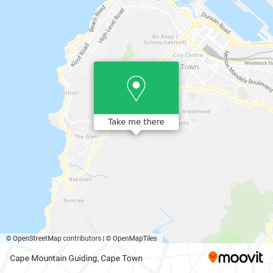 Cape Mountain Guiding map