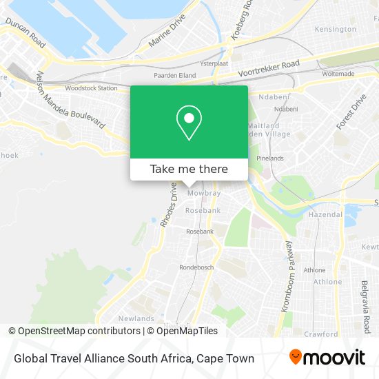 Global Travel Alliance South Africa map