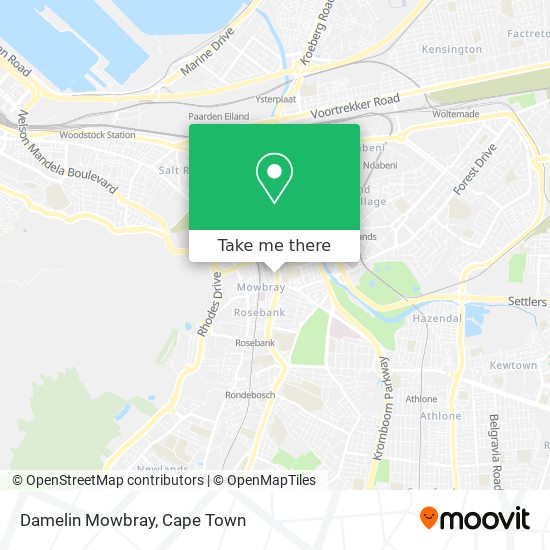 Damelin Mowbray map