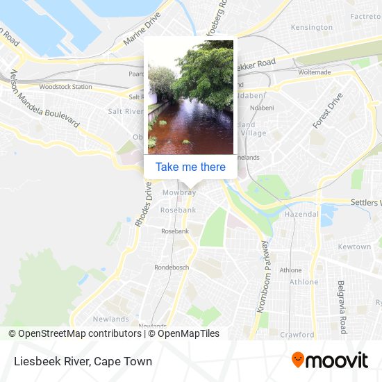 Liesbeek River map